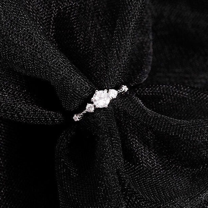 Cincin Korea Berlian Simple Adjustable Cincin Model Terbuka Desain Wanita Hadiah Aksesoris Fashion