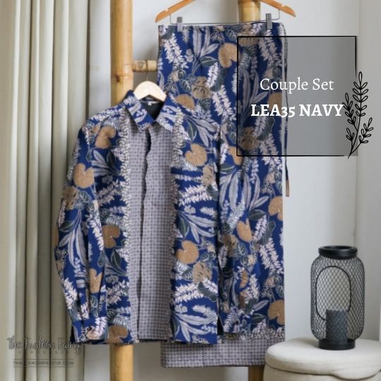 COUPLESET MOTIF BATIK LEA35 NAVY