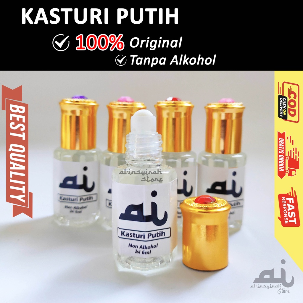 Kasturi Putih Original Parfum Kasturi Putih Murni Bibit Tanpa Campuran  | 100% Bibit Murni