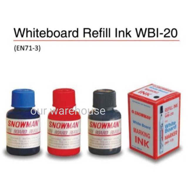 

ISI REFILL SNOWMAN SPIDOL WHITE BOARD PAPAN TULIS HITAM BIRU MERAH