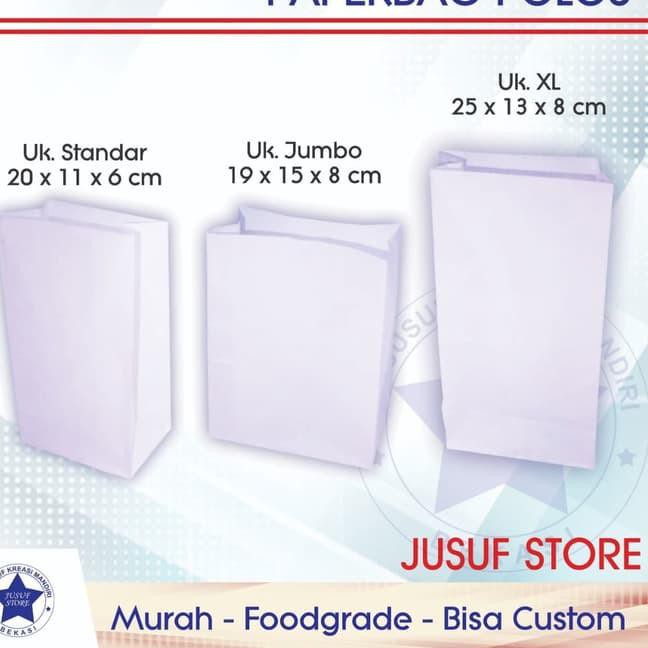 

JF0 Kantong kertas/Paperbag polos standart isi 50 pcs (Best Produk)