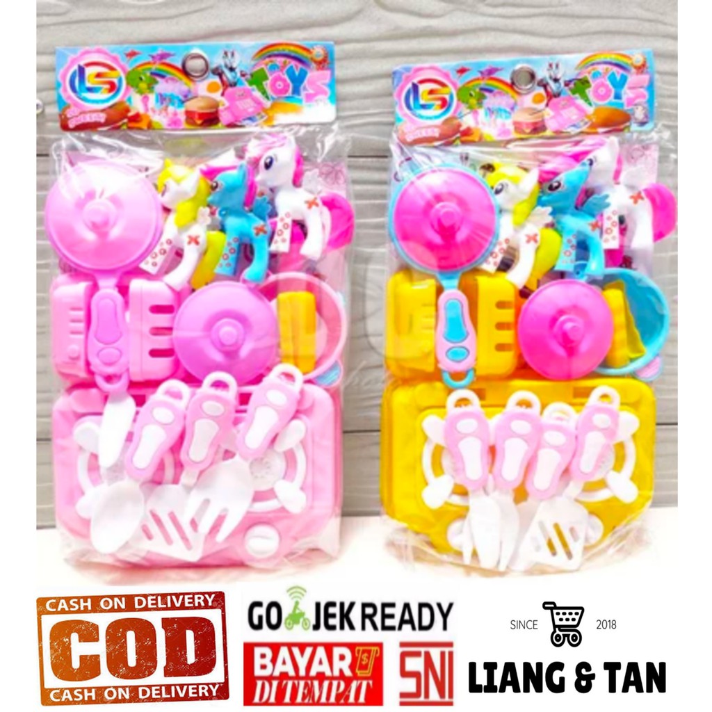 Mainan Anak Perempuan Masak-Masakan Miniatur Peralatan Masak Lengkap BISA COD PROMO LM2 Cewek Masaka