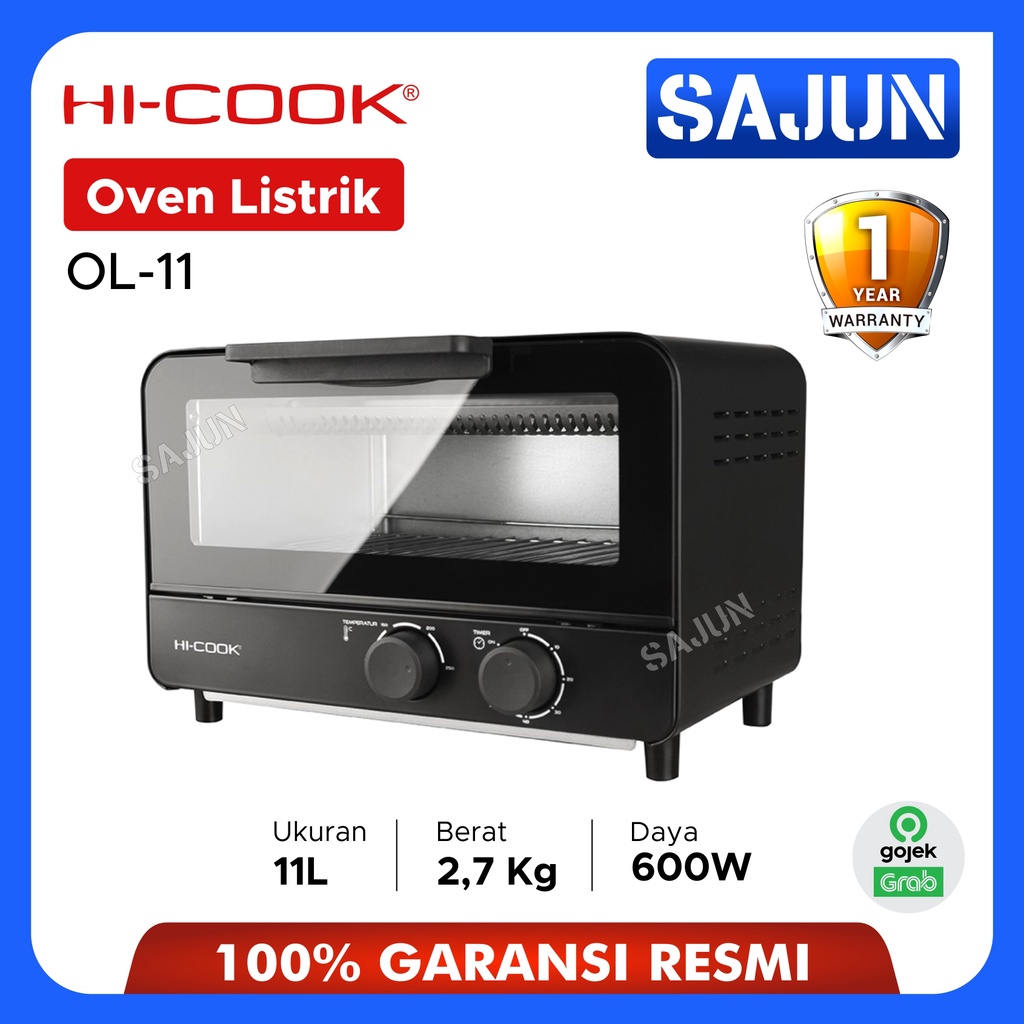 HI-Cook OL-11 Oven Listrik 11 Liter Serbaguna Low Watt OL 11