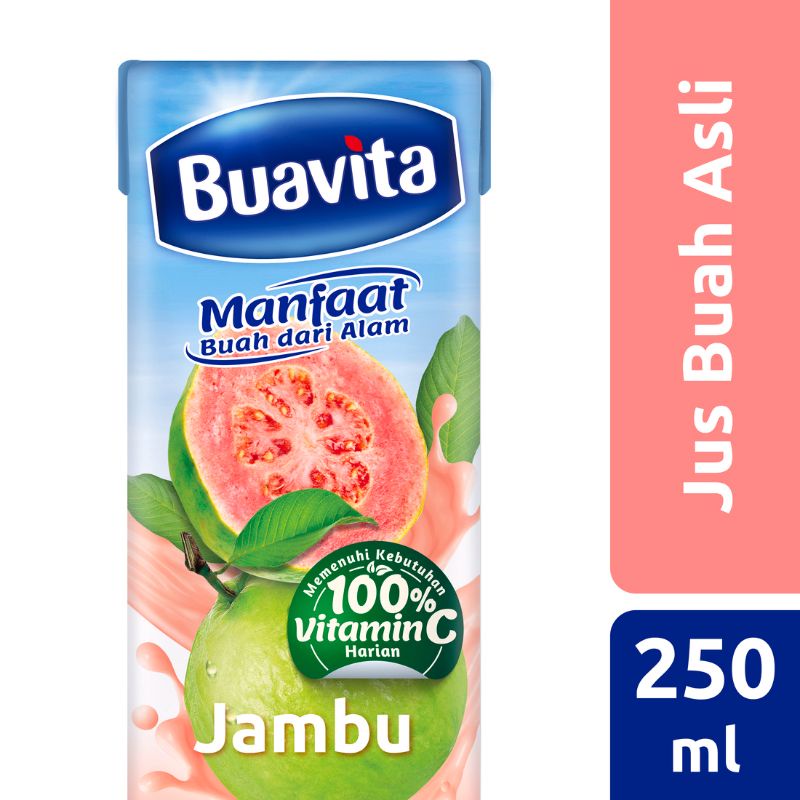 Buavita juice jus buah asli jambu biji / leci /apel/jeruk /mangga 250 ml