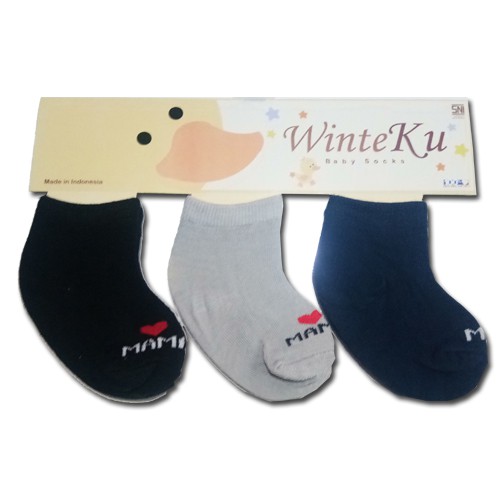 3 Pasang Kaos Kaki Bayi Winteku-Motif Girl&amp;Boy set 3in1 Murah-Vegasus Store(COD)