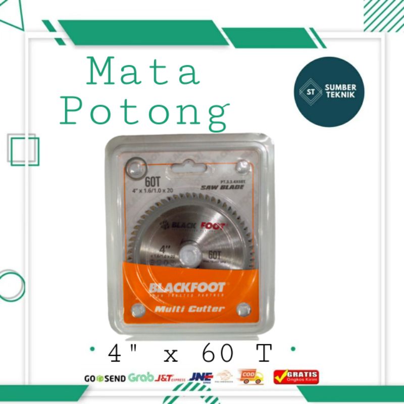 BLACKFOOT Mata Circular Saw 4"x 60T/ Mata Gergaji Kayu 4 Inch x 60T