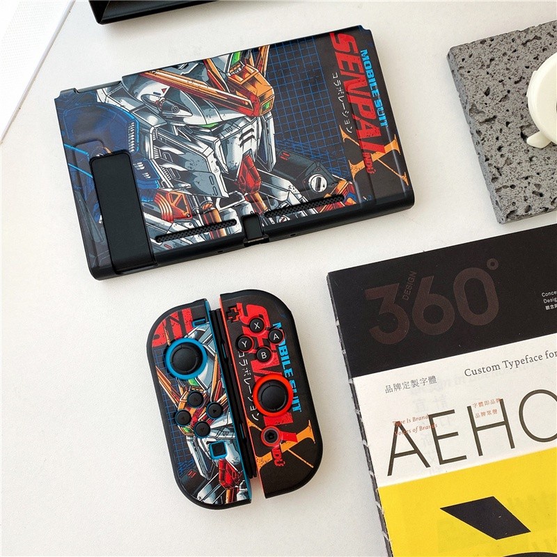 Silicon Case Fit Dock Dockable Nintendo Switch V1 V2 Senpai Gundam