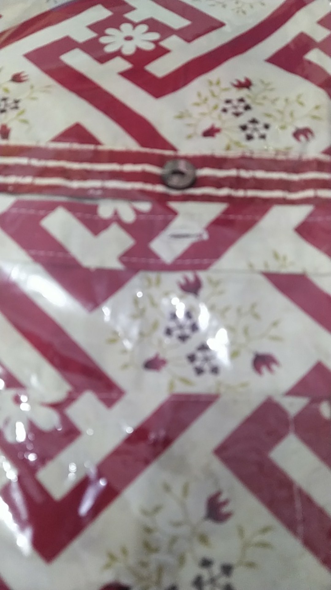 Batik Couple Set Bl# Edisi Imlek Warna Merah Bahan Katun Stretch