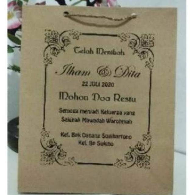 Paperbag Custom Design Suka2 - Paper bag Pernikahan. Souvenir. Wedding.dll