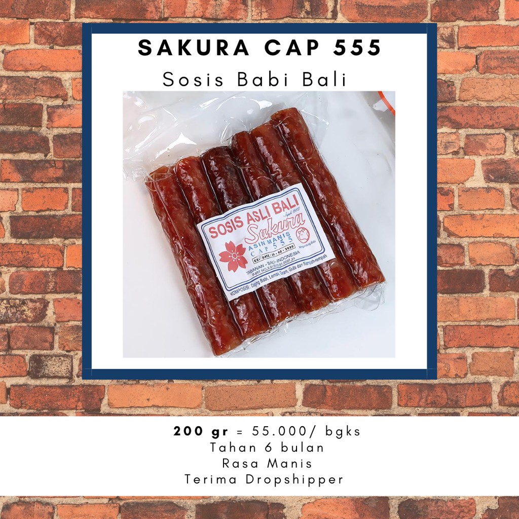 

Sakura Cap 555 Sosis Babi Asin Manis 200 gram