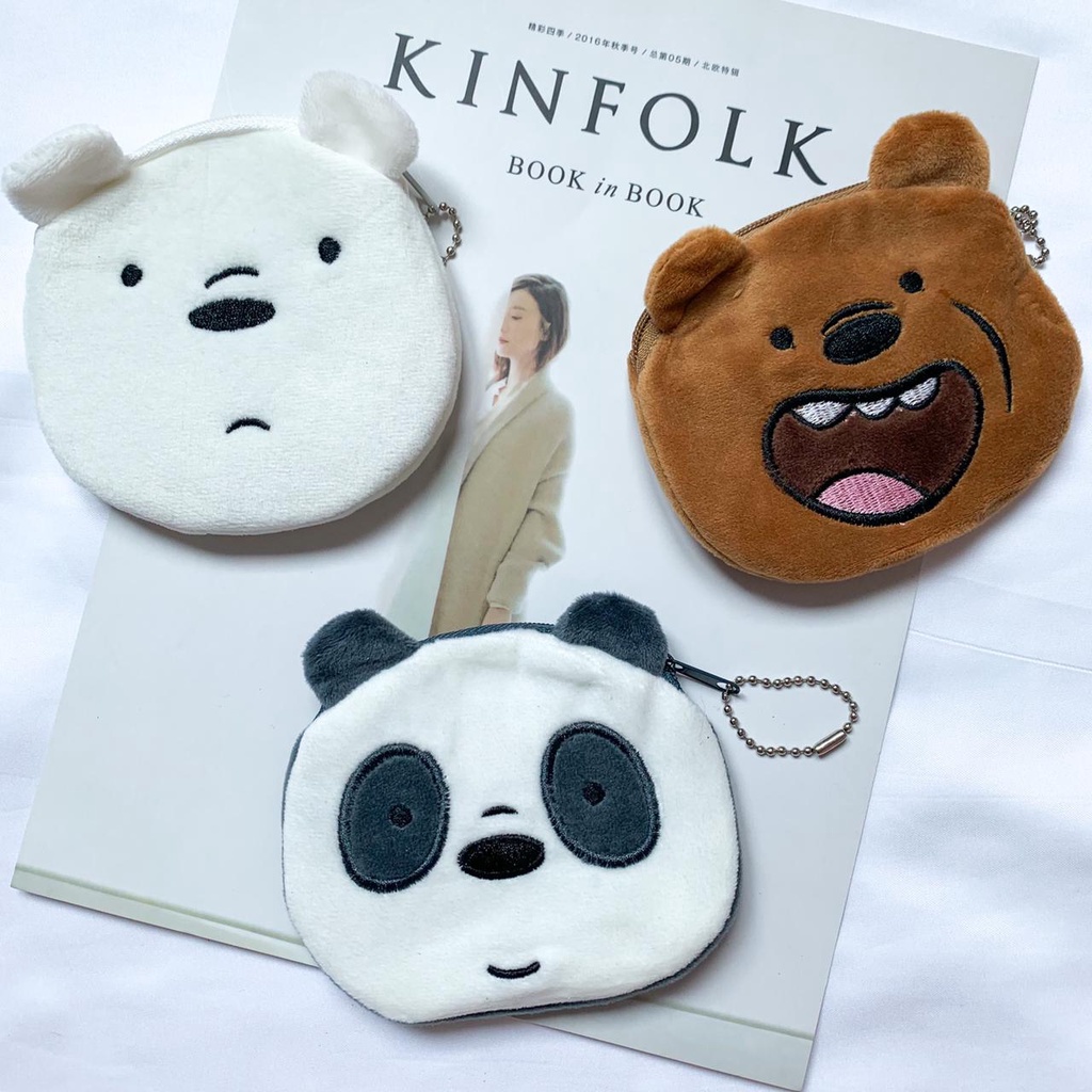 POUCH WBB we bare bears beruang kembar dompet koin tempat uang PLUSHIE PLUSHY JAKARTA COd