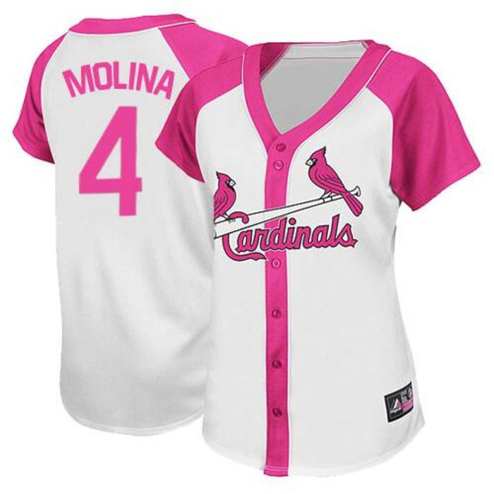 Jersey Baseball MLB Womens Cardinal White Pink