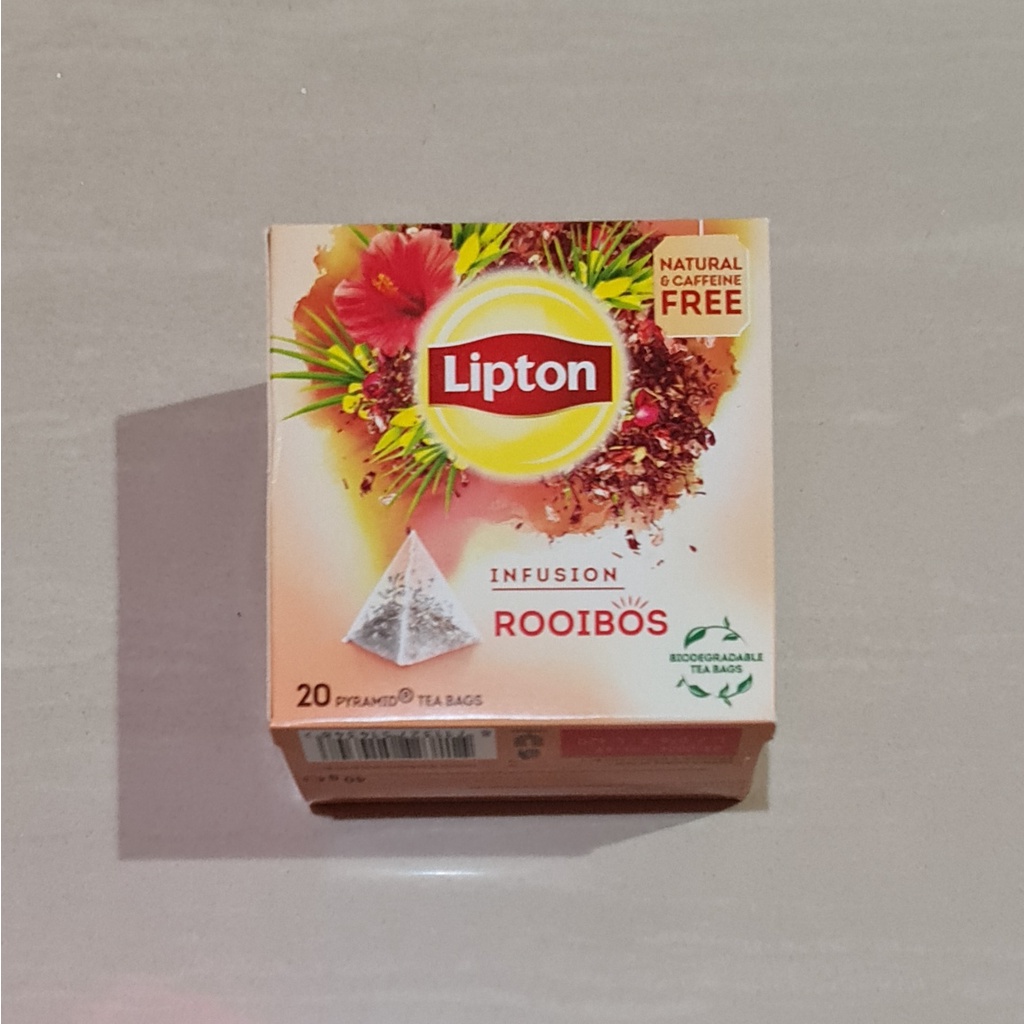 

Lipton Infusion Rooibos Tea Caffeine Free Pyradid Tea Bags 20 x 1.5 Gram