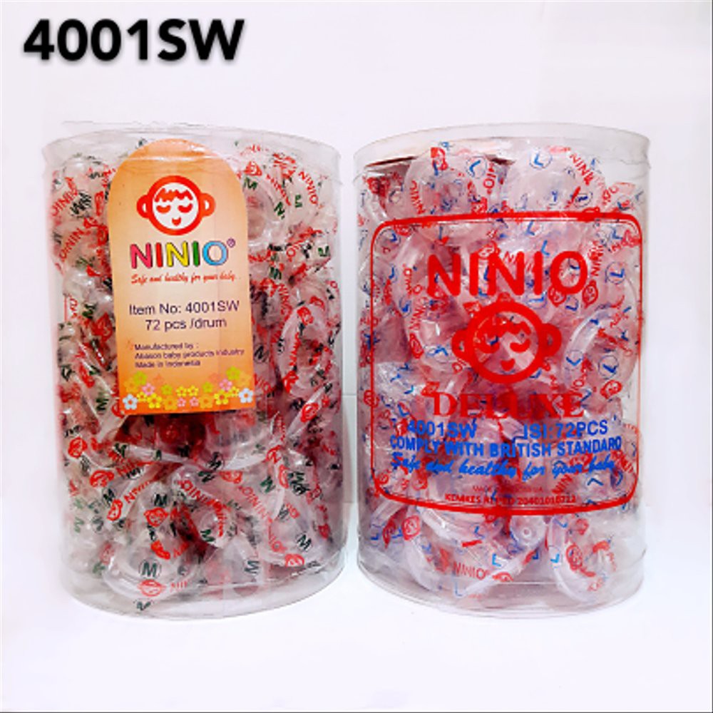 [72 PCS] SATU TOPLES Ninio Dot Botol Susu Nipple Silikon Teat 4001 SW Deluxe Size S M L