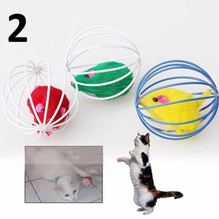 Mainan kucing bola rangkai tikus