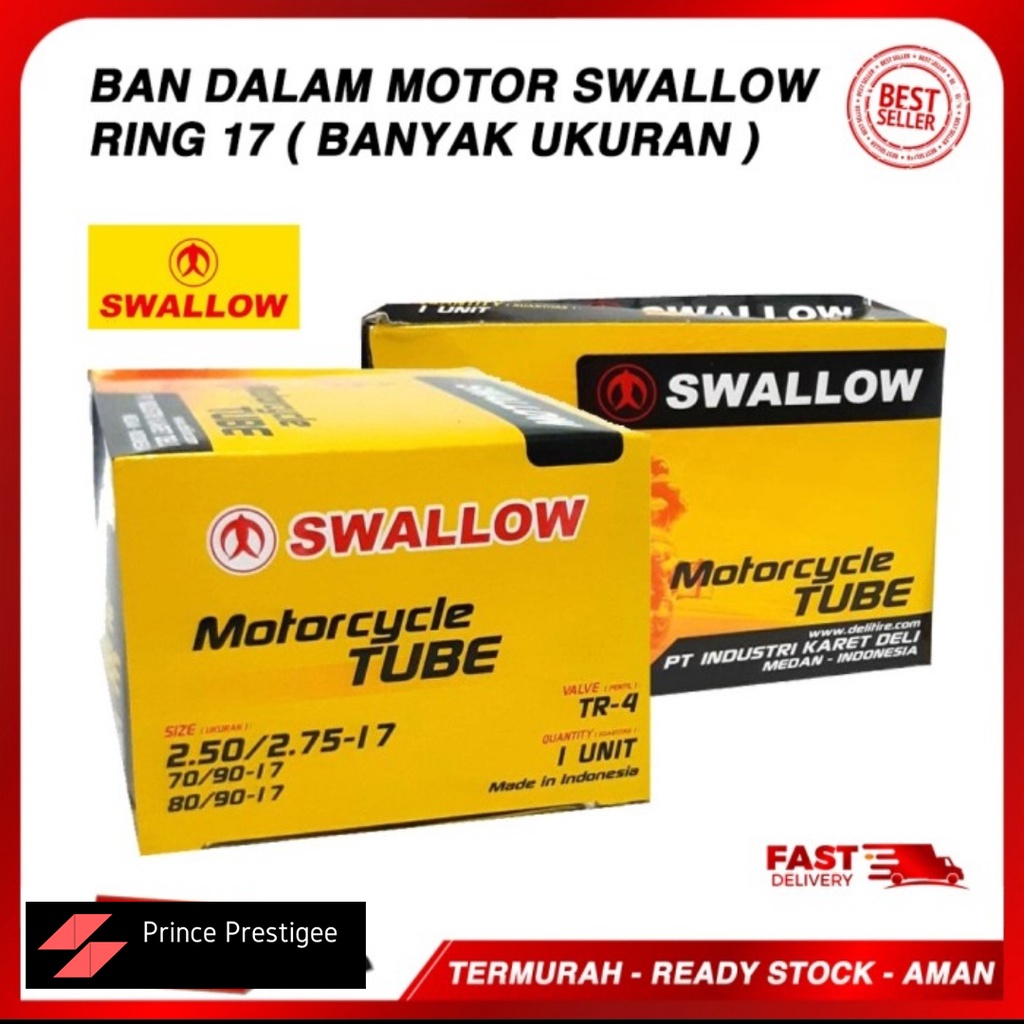 Ban Dalam Motor SWALLOW 250/275 - 17 / Ban Dalam Motor 275 - Ring 17"