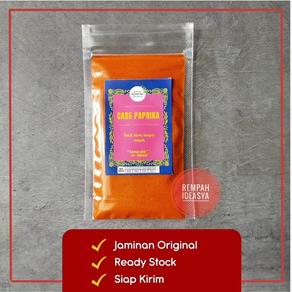 

Paprika Bubuk / Cabe Paprika Bubuk - Eksport Quality 50 Gram