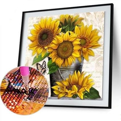 DIY Full Drill Diamond Painting - 5D Sunflower Stitch Kit #01