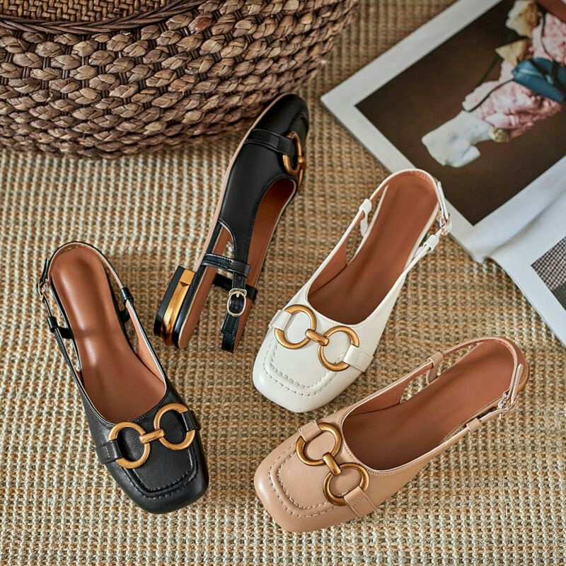 AGI0621 Sandal Tali Wanita Fashion Import Ballerina Simple Sling Back Ready Jakarta Bisa COD (With Box)