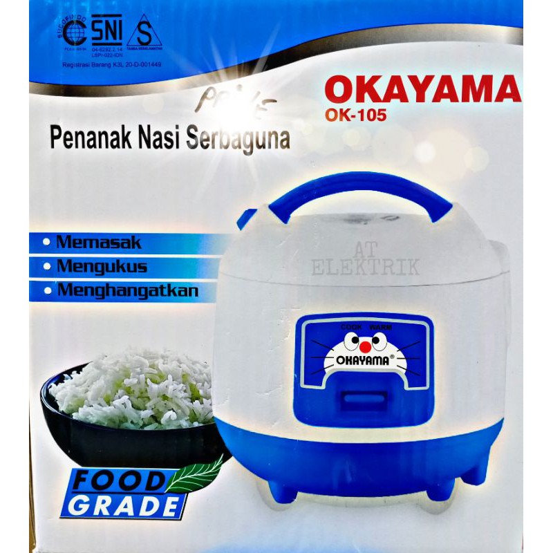 Magic Com OKAYAMA / Rice Cooker / Penanak Nasi Okayama OK - 105 1 Liter