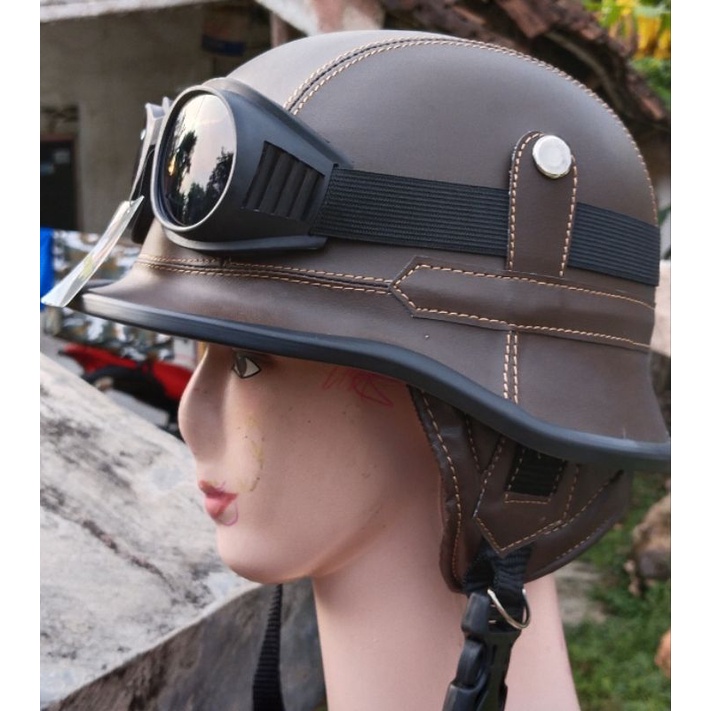 HELM RETRO MILENIAL NAZI CRAZY COKLAT/HELM RETRO/HELM NAZI/HELM/HELM CHIP RETRO/HELM KLASIK/HELM VES