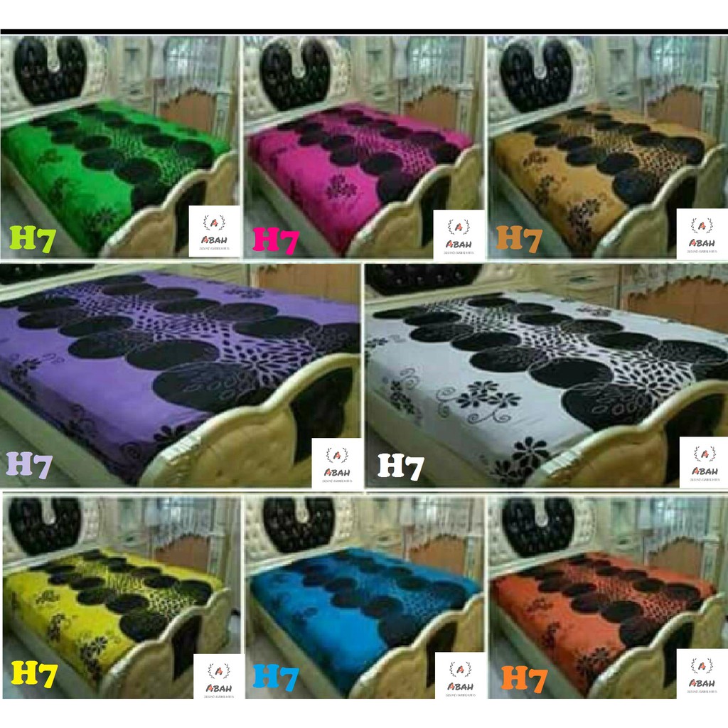 SPREI BATIK PRINTING PEKALONGAN HIJAU PINK COKLAT UNGU HITAM PUTIH KUNING BIRU OREN UKURA 120X200x30