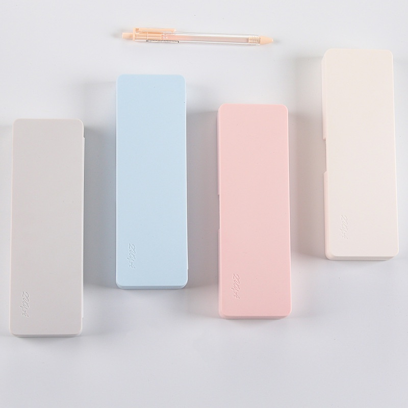 Pen Case / Tempat Pensil Simpel Polos Minimalis Warna Pastel Elegan