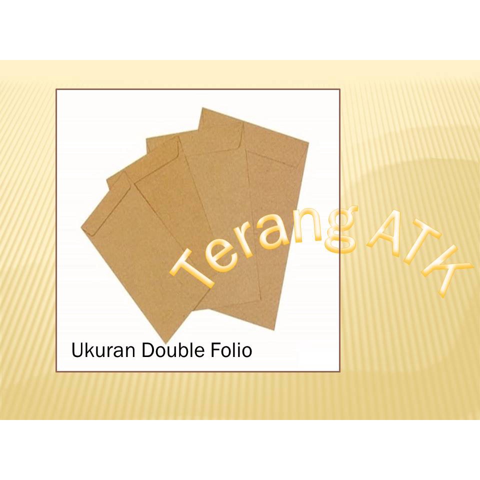 

Amplop Coklat Ukuran Double Folio [Isi 100 lembar]