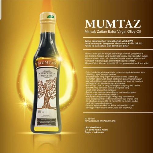 

MUMTAZ EXTRA VIRGIN OLIVE OIL 350ml Original