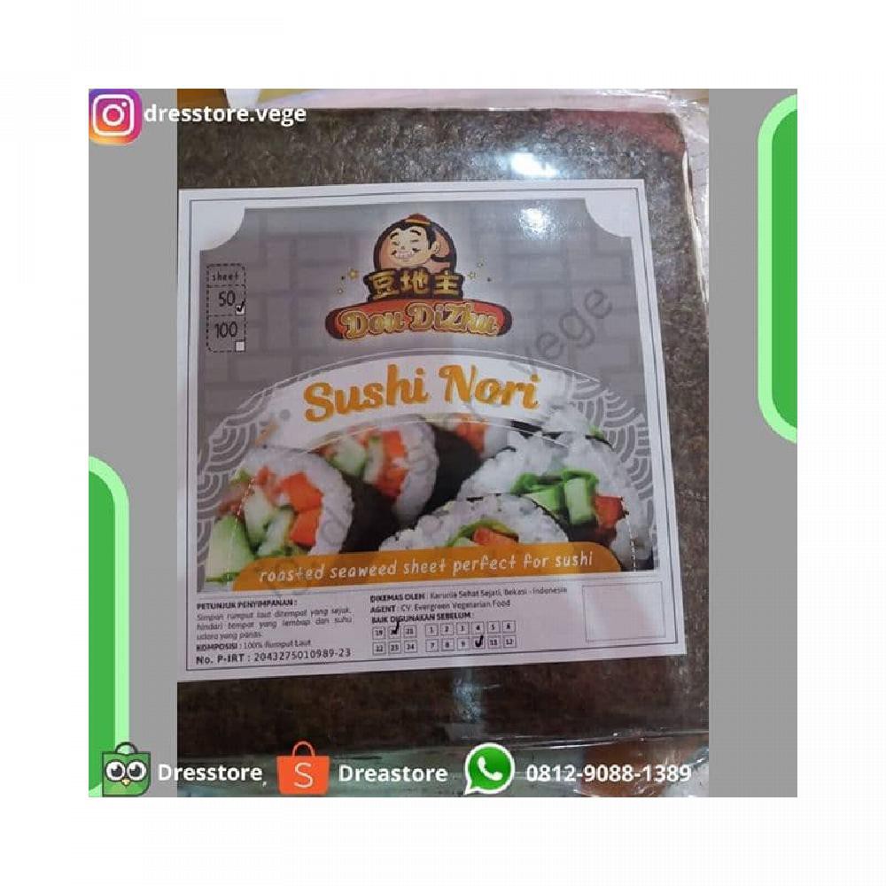 

Cechai Rumput Laut Seaweed Sushi Nori VEGETARIAN VEGAN 50 lembar