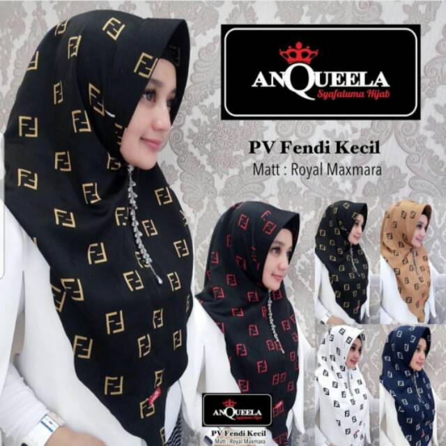 Hijab instan hoodie anqueela fendy fendi pendi pendy kerudung pet murah