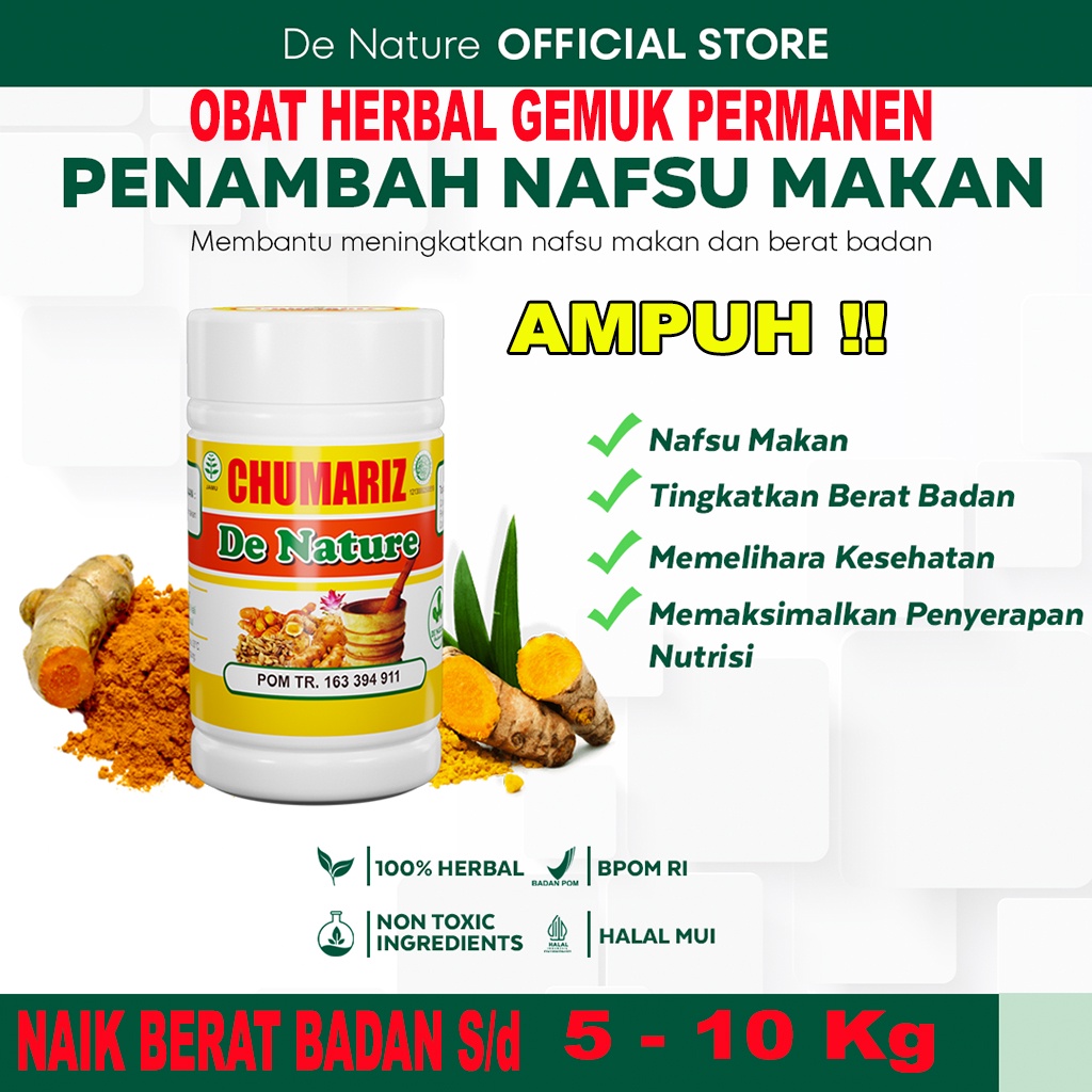 Chumariz obat Penggemuk Badan Permanen, Penambah berat badan, nambah nafsu makan, Obat Gemuk Permane