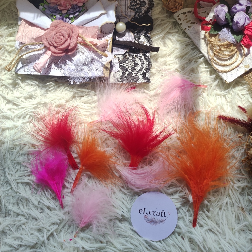 

Bulu Ayam Halus Dekorasi Scrapbook Planner Journal Kit