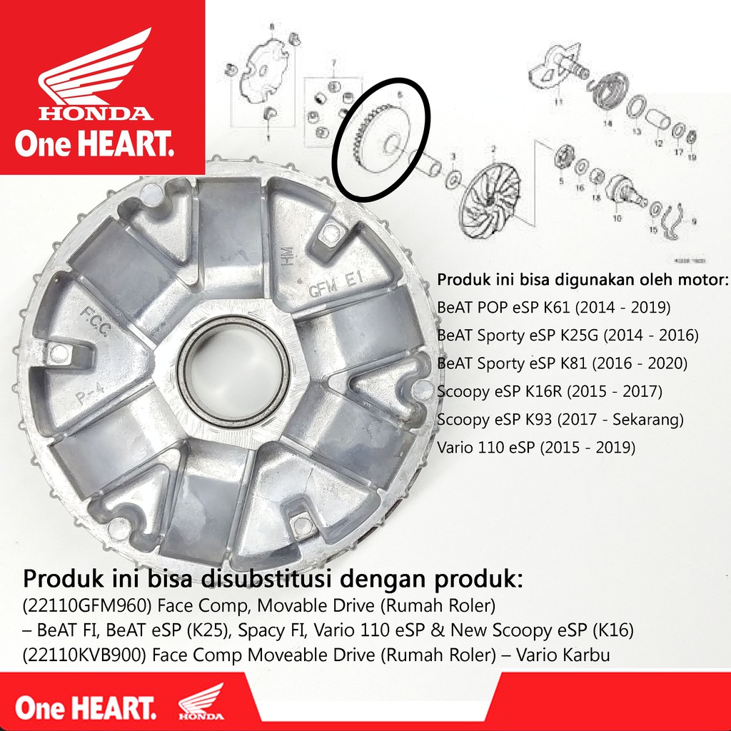 Rumah Roller Honda Beat Pop K44 FCC Rumah Roller Beat Karbu KVY Rumah Roller Only Beat Fi K44
