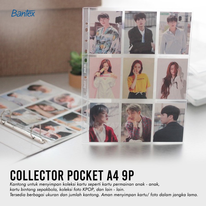 Bantex Collector Photocard Sleeve 9P Tempat Foto Idol Size A4 10 Lembar 2159 08