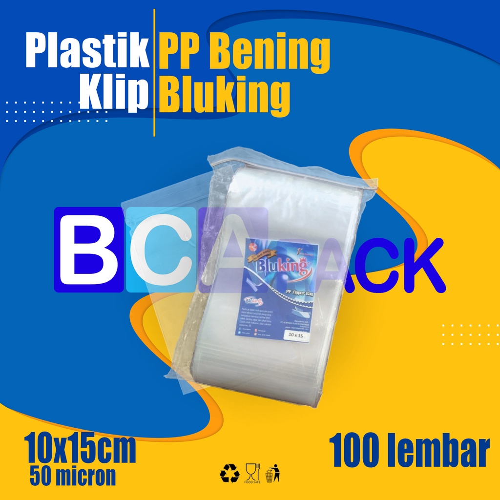 PLASTIK KLIP PP BENING 10X15CM - 10 X 15 CM TEBAL 50 MICRON - 100 PCS