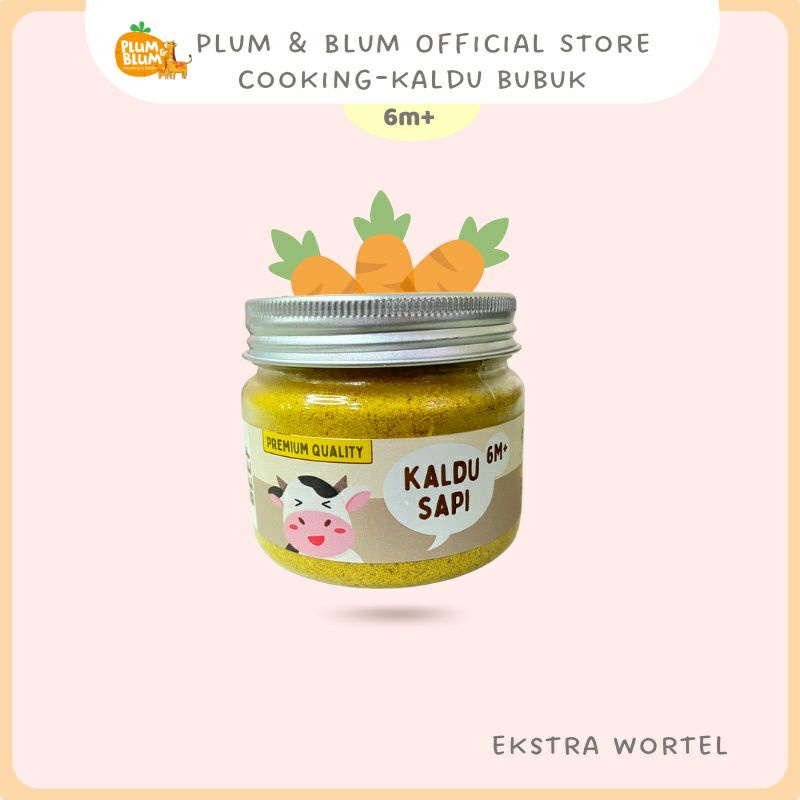 Plum &amp; blum Kaldu Bubuk Mpasi hati sapi, ayam, salmon,jamur 100gr