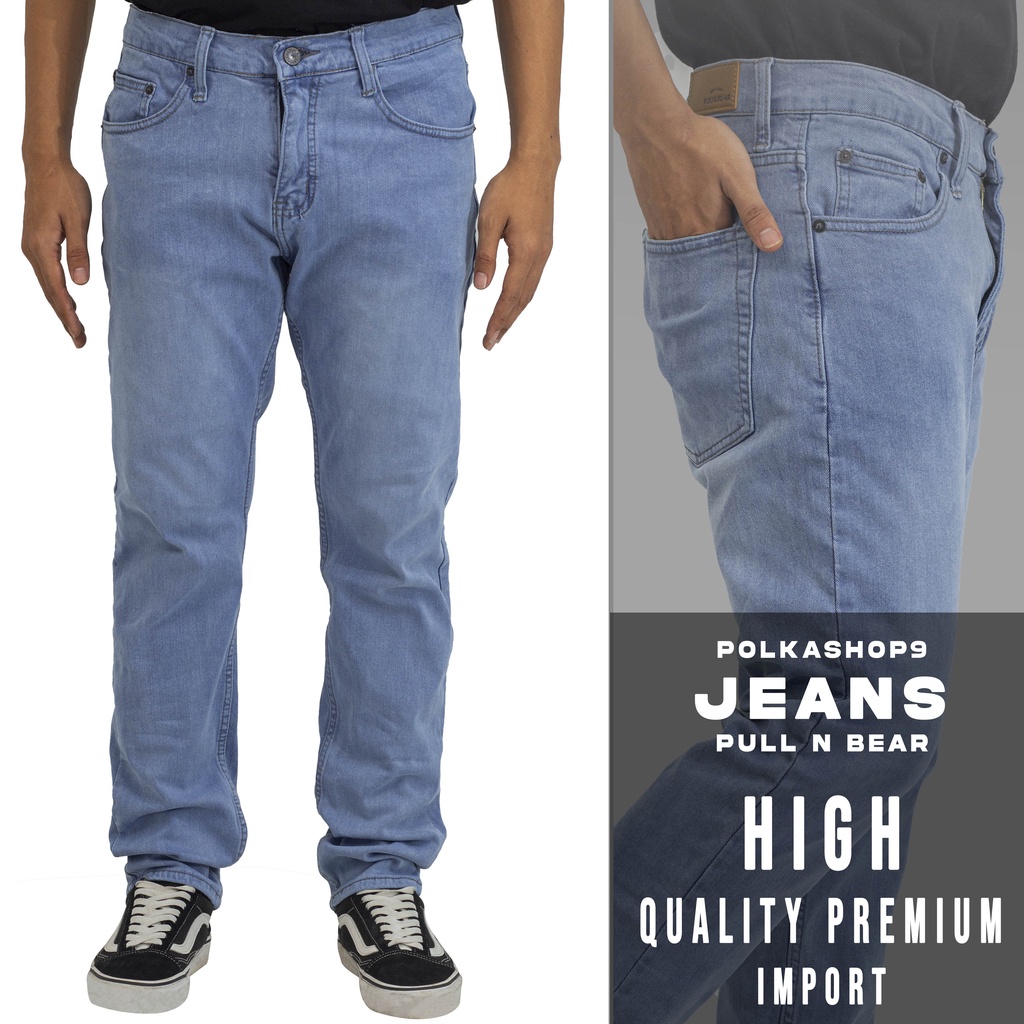 CELANA PANJANG PRIA SOFT JEANS PULL N BEAR