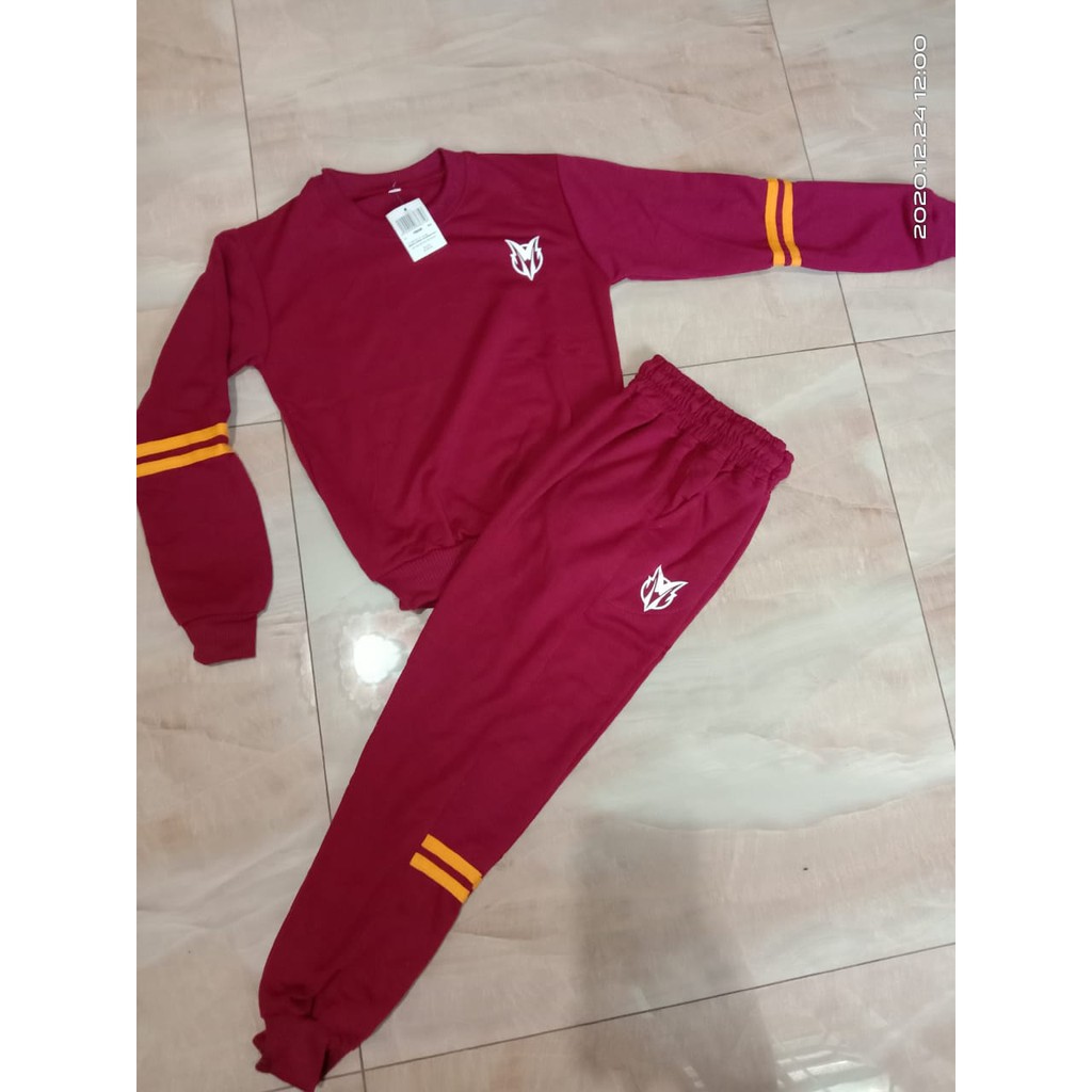 BAJU ANAK SETELAN SWEATER TRENING TRAINING JOGGER OLAHRAGA LAKILAKI/PEREMPUAN 5-10 thn