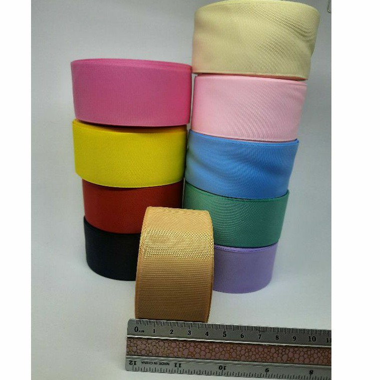 Pita grosgrain polos 4cm harga(meter)