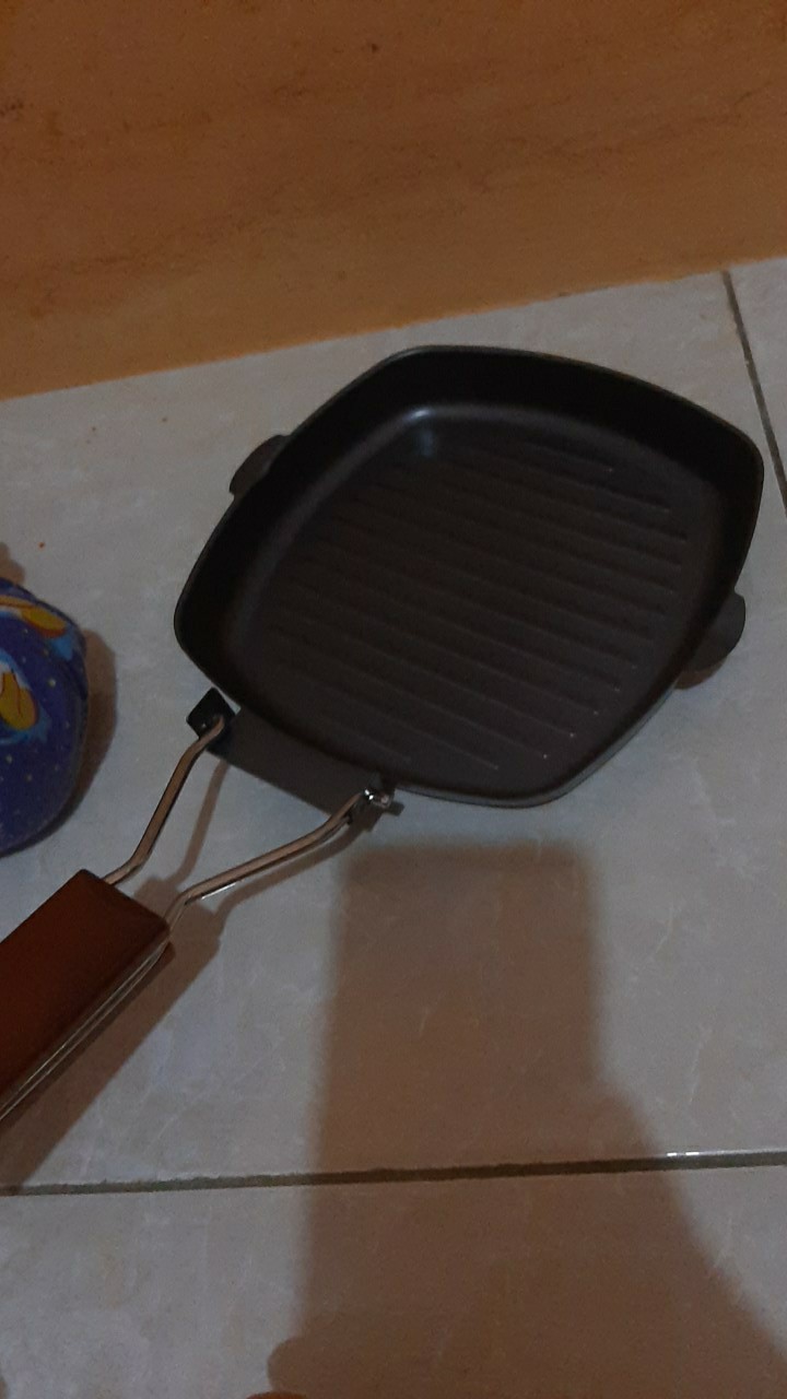 Teflon Bbq / Square Grill Pan Teflon Barbeque 20 Cm Dan 24 Cm Teflon Panggangan Steak