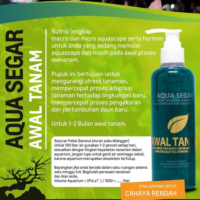 Aqua Segar Awal Tanam Pupuk Cair Aquasegar Aquascape