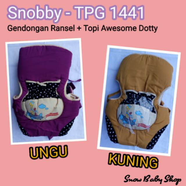 Snobby TPG 1441 Gendongan Ransel + Topi Awesome Dotty