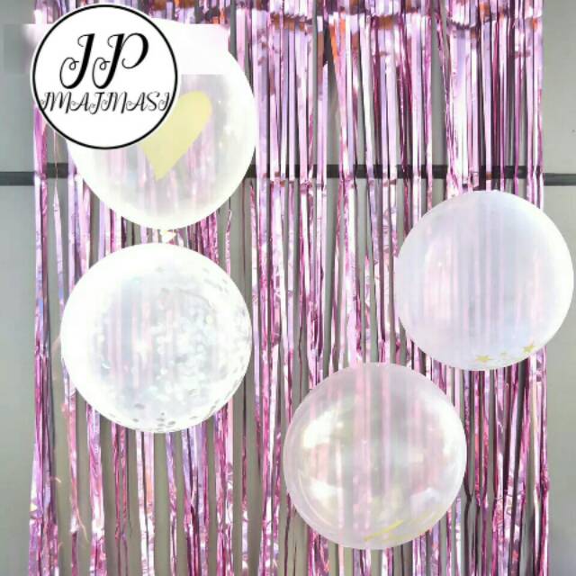 Tirai Foil Ungu Hologram Background Foil Shopee Indonesia