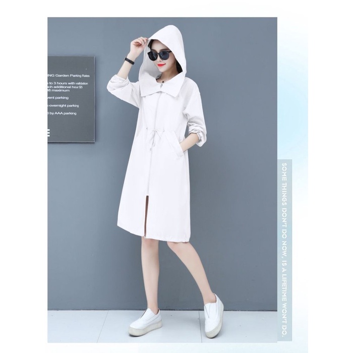 Jaket Wanita Jaket Coat Wanita White Big Lapel (M) Import(P2E2) Jaket Wanita Jumbo BISA COD Jaket Wa