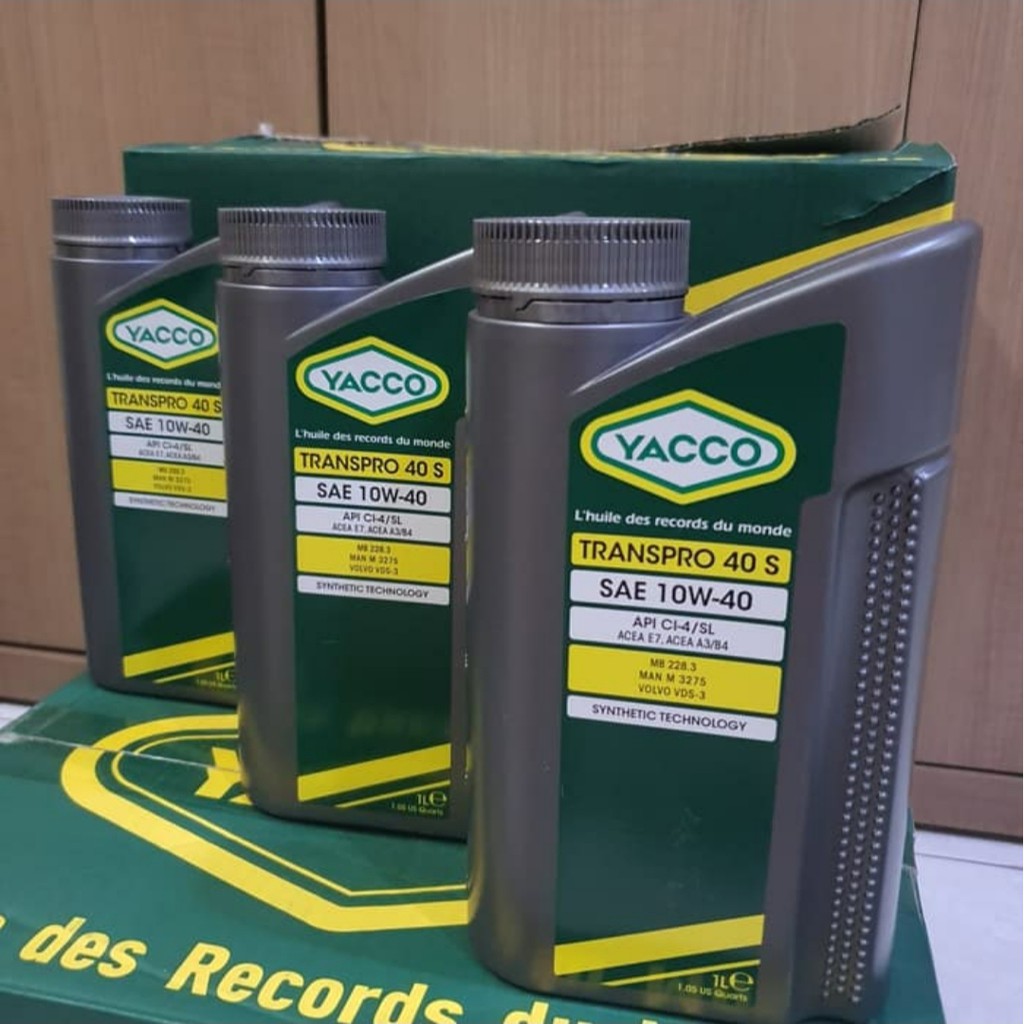 Oli Mobil YACCO Transpro 40s 10W40 1L Original Murah