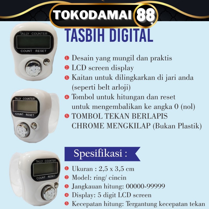 TASBIH DIGITAL MINI IMPORT MURAH BERKUALITAS