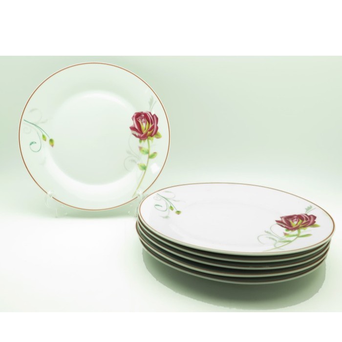 Piring Makan Ceper Keramik Rosewood 10.5 " per 6 pcs