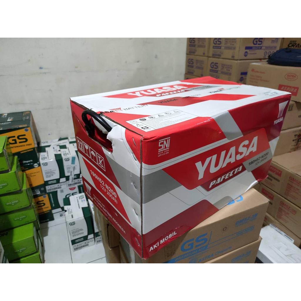 AKI GENSET YUASA ORI PAFECTA N200 / 190H52 AKI BASAH 12V / 200Ah