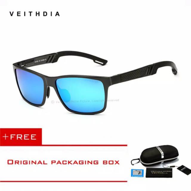 ORIGINAL VEITHDIA - Kacamata Pria Sunglass Polaroid Aluminium Alloy